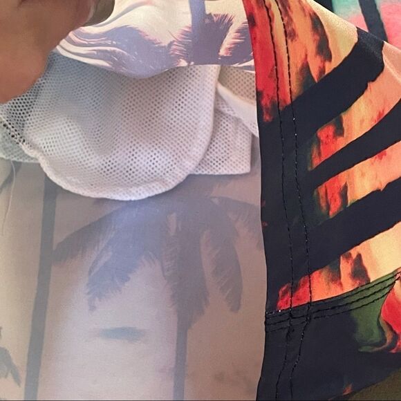 Pull-in Men’s Short Jam Palm Tree Swim Trunks M - Picture 9 of 14